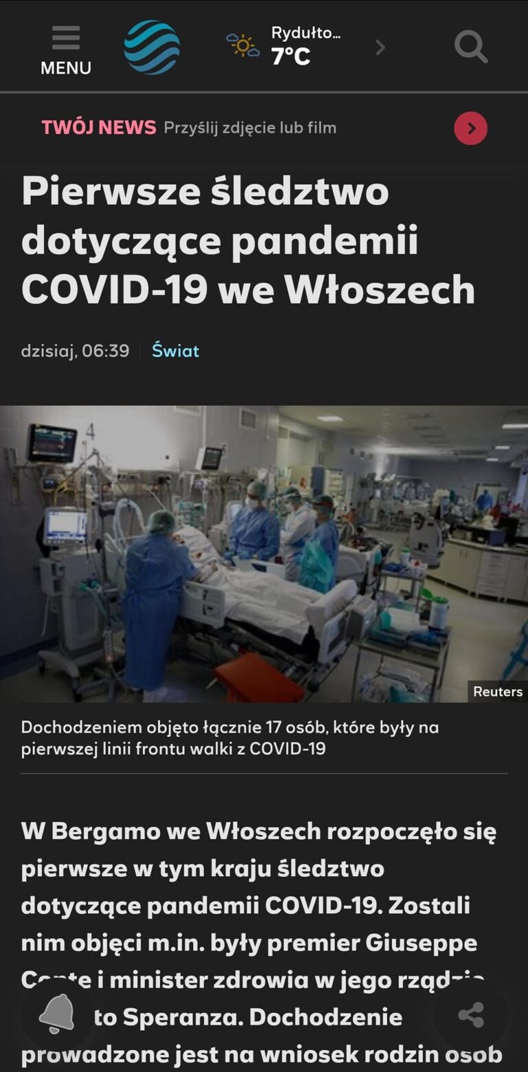Śledztwo dotyczące pandemii COVID-19 we Włoszech