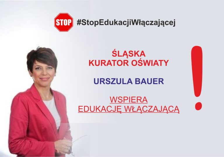 Śląska Kurator Oświaty Urszula Bauer wspiera Edukację Włączającą/Inkluzyjną.