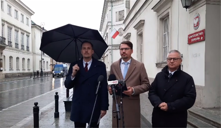 Konferencja prasowa i interwencja w Ministerstwie Zdrowia-WHO