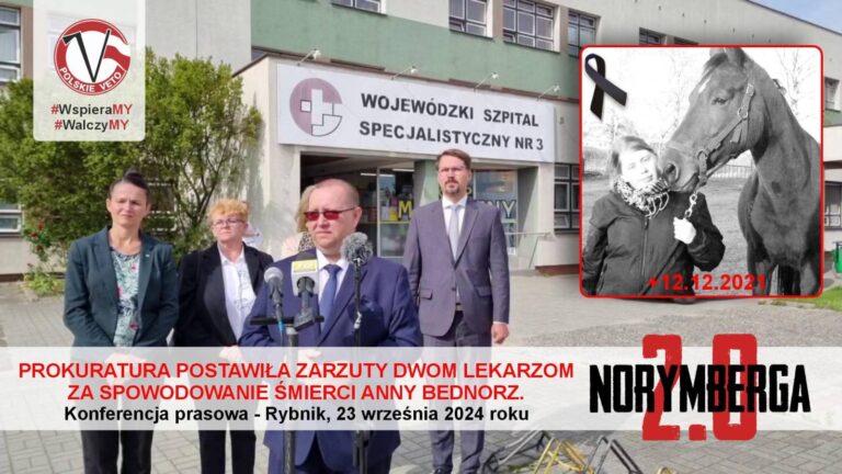 Konferencja prasowa pod Wojewódzkim Szpitalem Specjalistycznym nr 3 w Rybniku