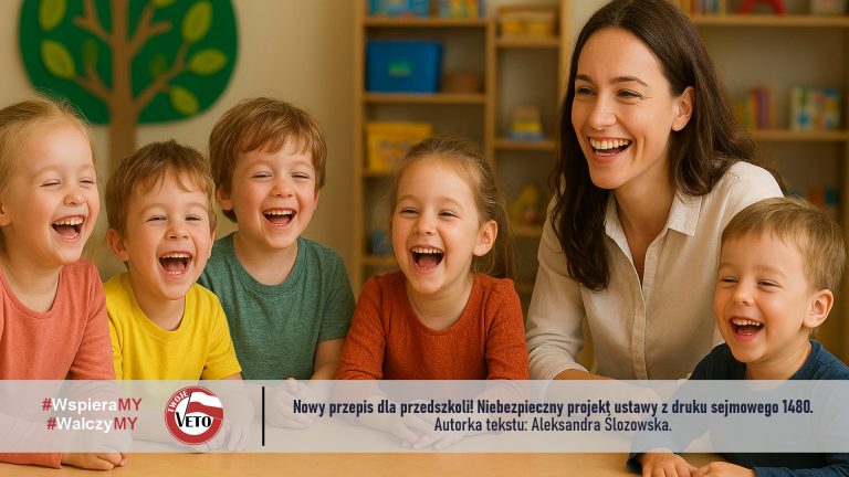 Nowy przepis dla przedszkoli! Niebezpieczny projekt ustawy z druku sejmowego 1480.