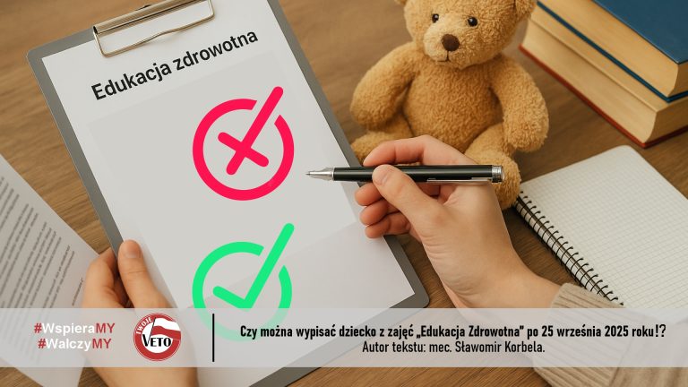 Czy można wypisać dziecko z zajęć „Edukacja Zdrowotna” po 25 września 2025 roku?