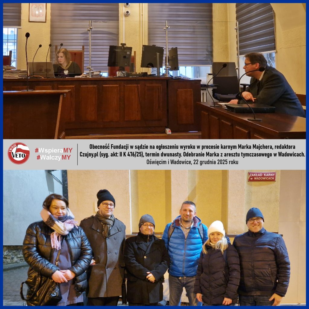 Podsumowanie działań Fundacji oraz rozliczenie wsparcia za 51 tydzień 2025 roku - działanie pierwsze.