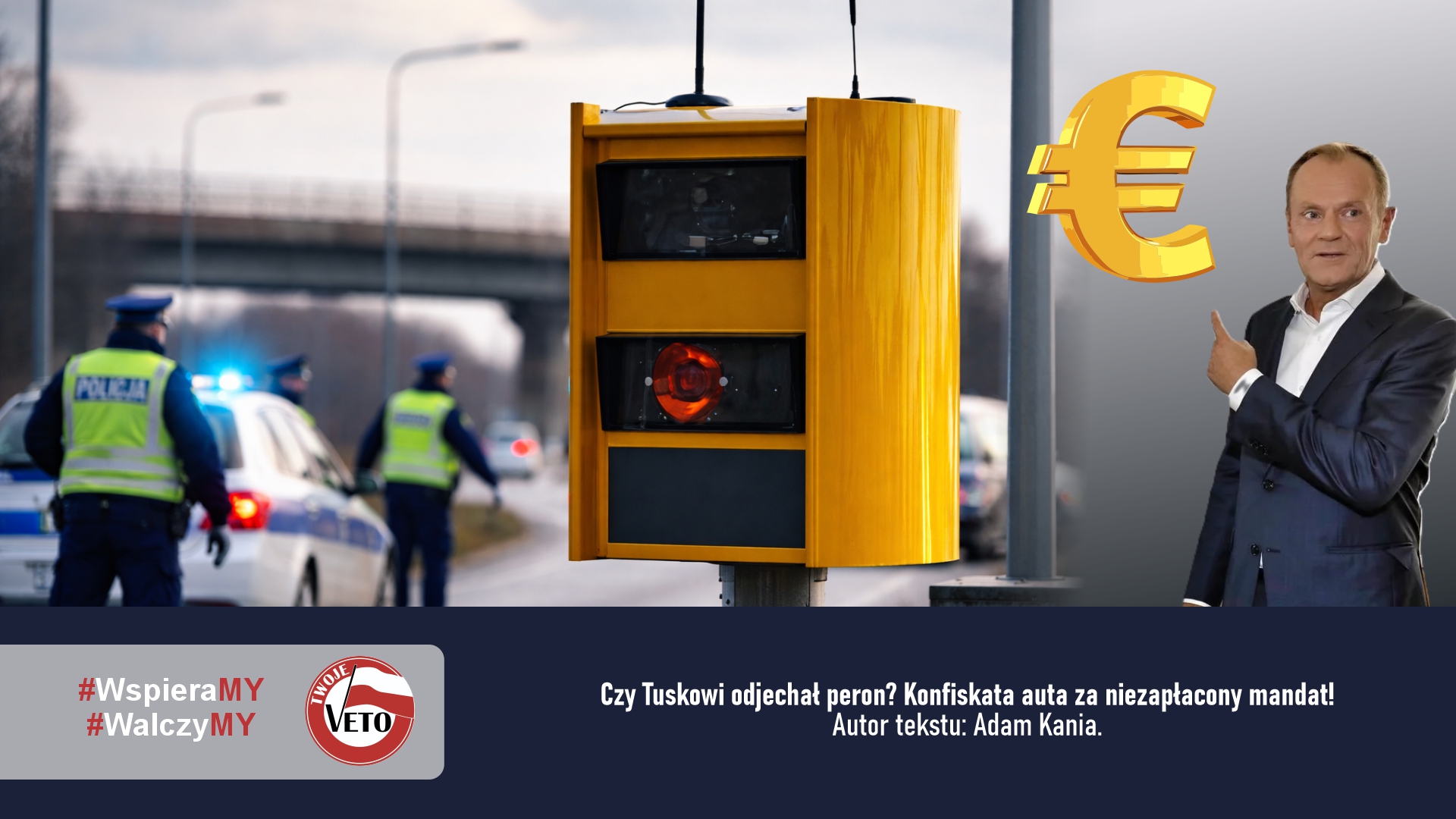 Czy Tuskowi odjechał peron? Konfiskata auta za niezapłacony mandat!